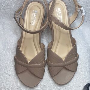Reaction Kenneth Cole Neutral Taupe Strappy Ankle-Sandal